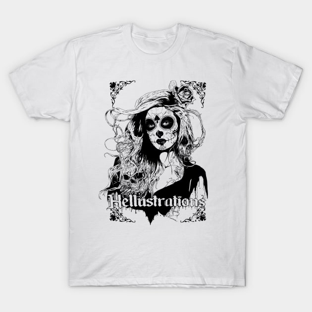 Day of the dead girl T-Shirt by Hellustrations